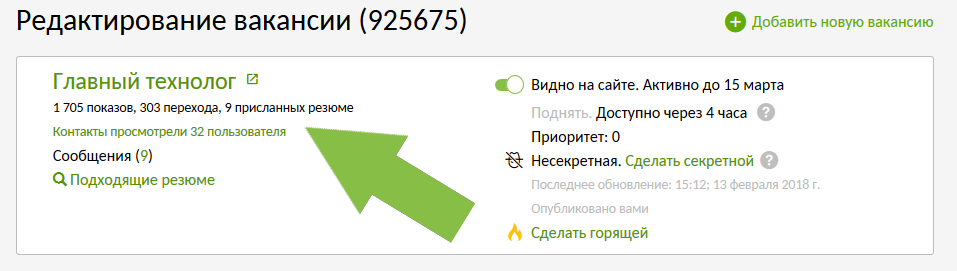 Показы и переходы