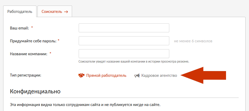 Тип компании