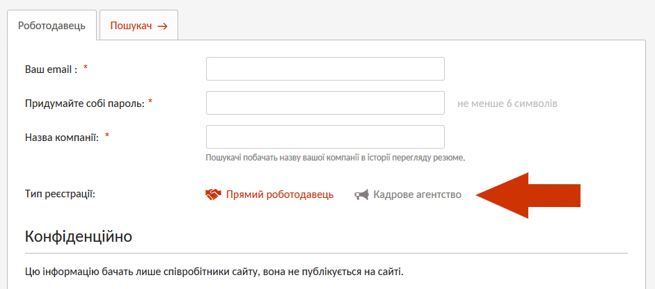 Тип компанії