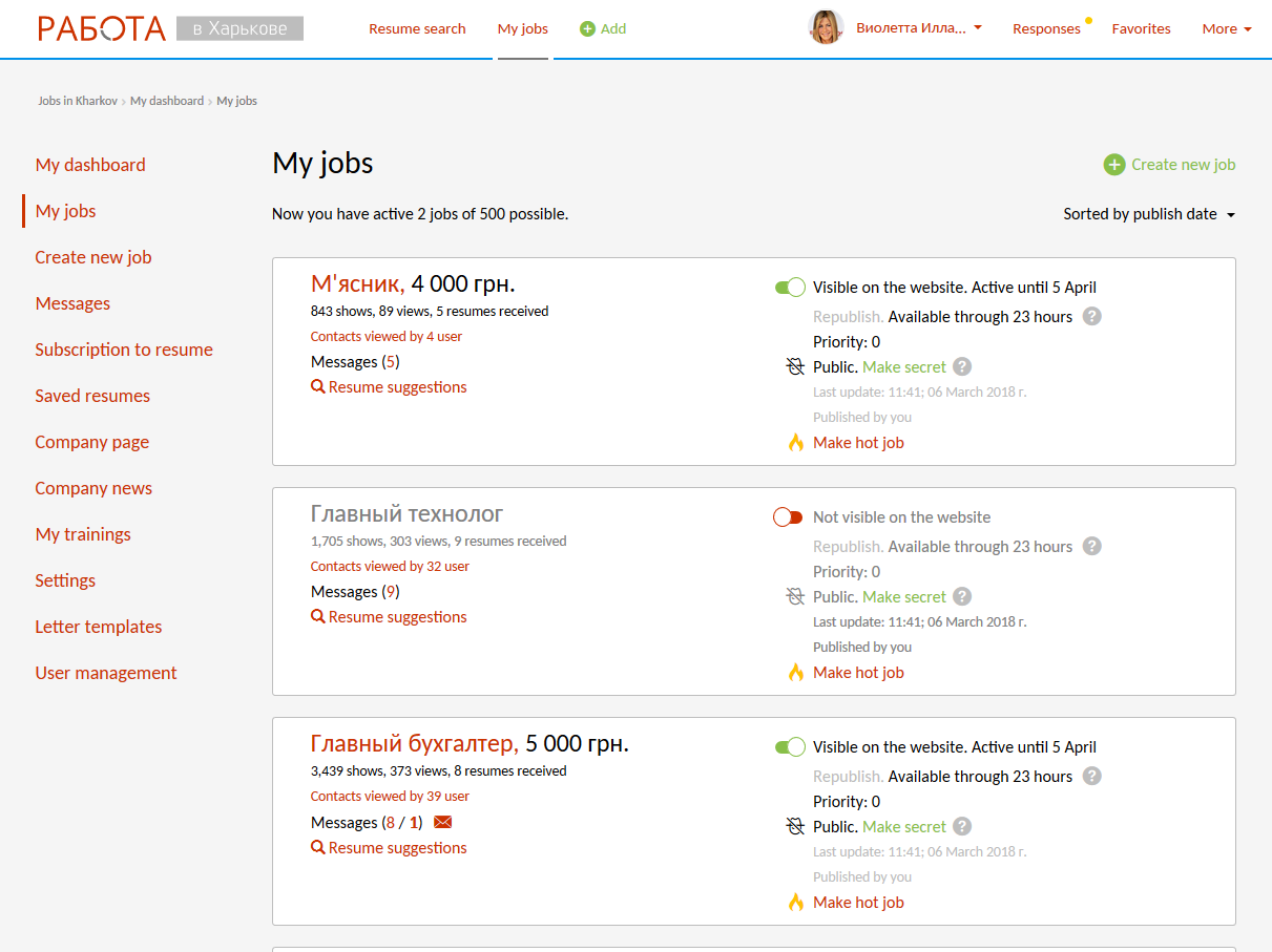 Jobs limit